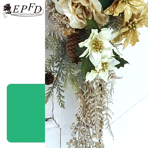 アーティフィシャルフラワー　壁掛け縦長スワッグ